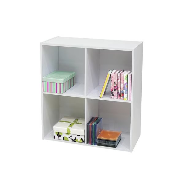 24 x 24 x 11 in. Wood 4 Cube Bookcase - White, Kb, Mfr#: KB302735